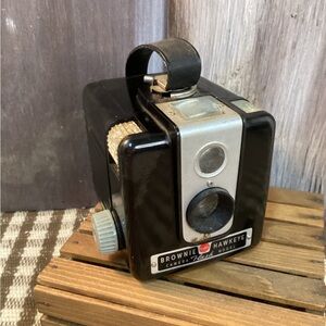 Kodak Brownie Hawkeye Black Vintage Box Film Camera Untested Great Decor Piece
